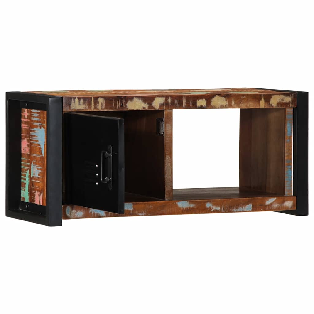 Meuble TV 80x30x35 cm bois massif de récupération - XIOS