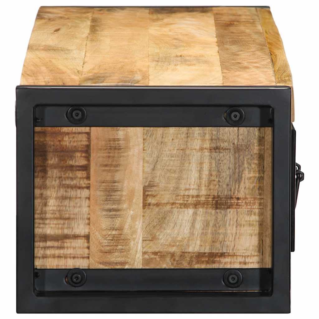 Meuble TV 100x30x25 cm bois massif de manguier brut