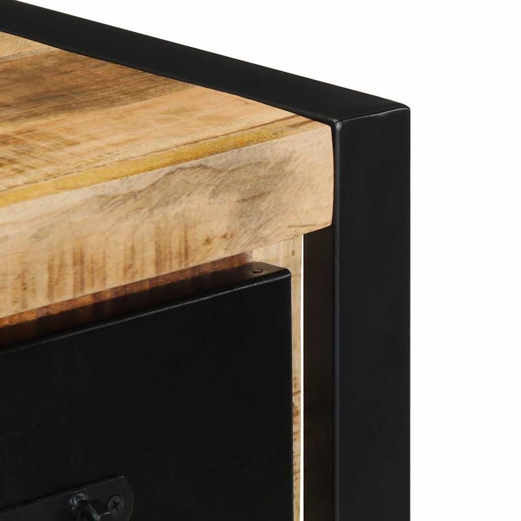 Meuble TV 100x30x25 cm bois massif de manguier brut