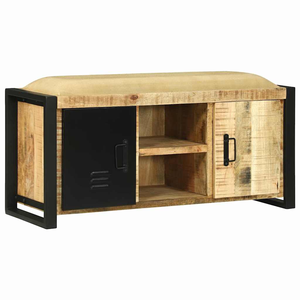 Cabinet Banc Marron 100 x 35 x 50 cm Bois de manguier massif - XIOS