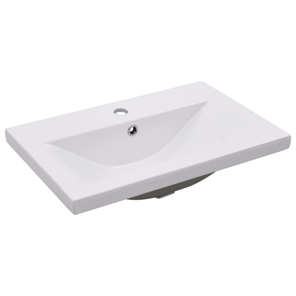 Ensemble de meubles de bain 2pcs céramique et bois d'ingénierie - XIOS