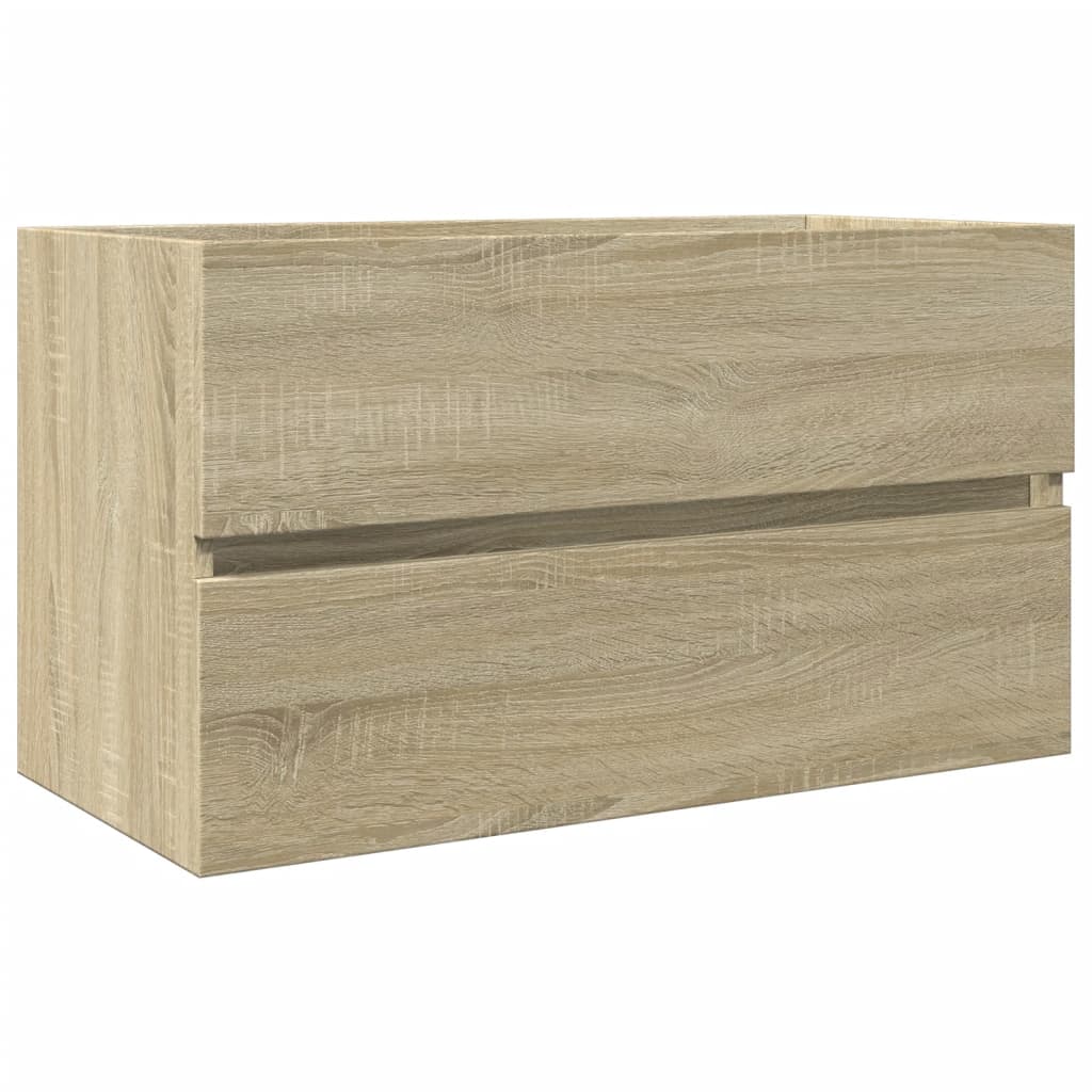 Ensemble de meubles de bain 2pcs céramique et bois d'ingénierie - XIOS