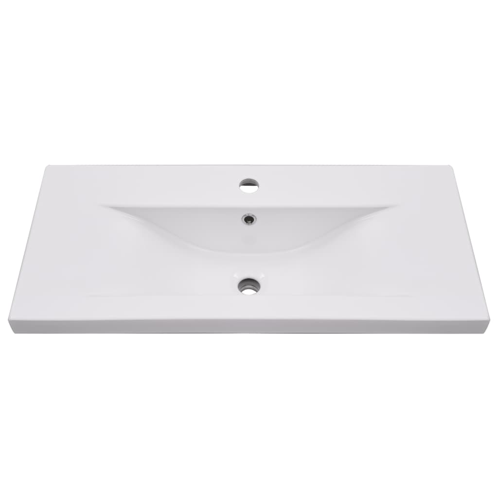 Ensemble de meubles de bain 2pcs céramique et bois d'ingénierie - XIOS