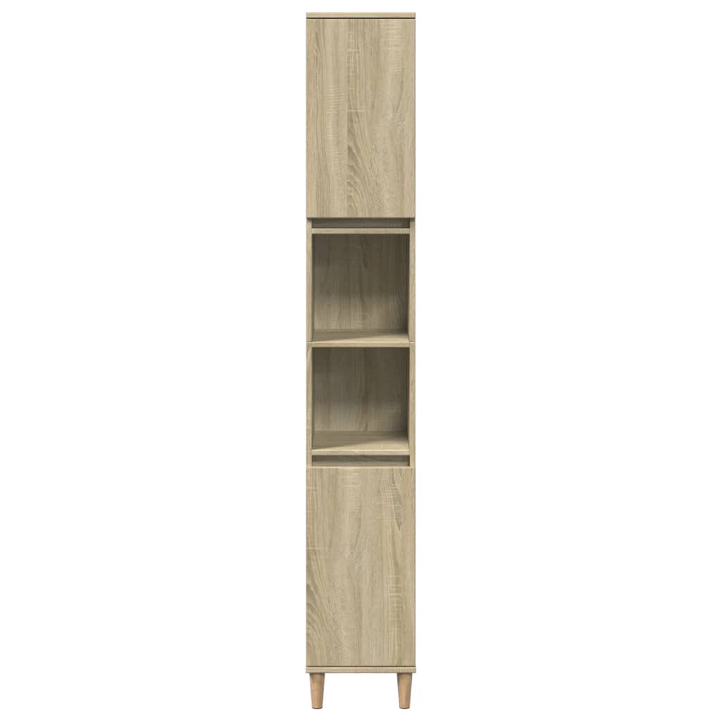 Ensemble de meubles de salle de bain 3 pcs chêne sonoma