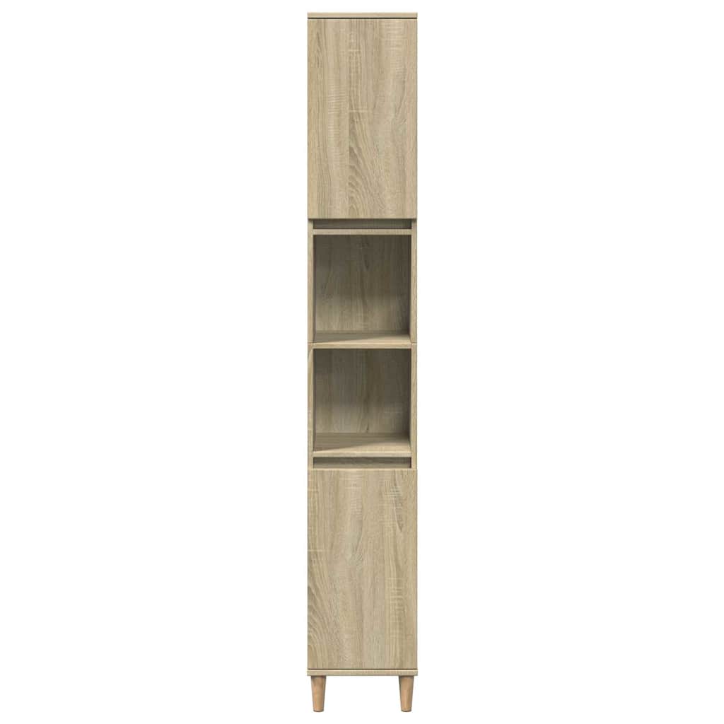 Ensemble de meubles de salle de bain 3 pcs chêne sonoma
