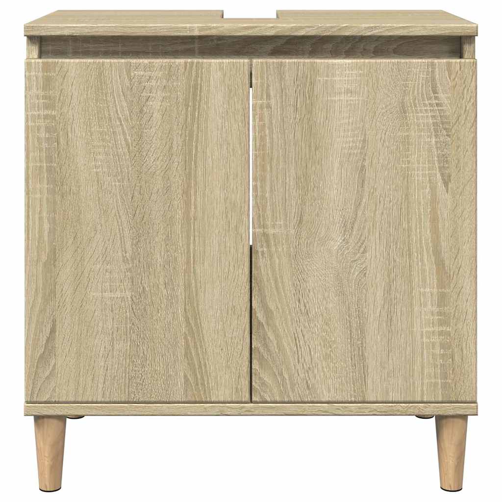 Ensemble de meubles de salle de bain 3 pcs chêne sonoma