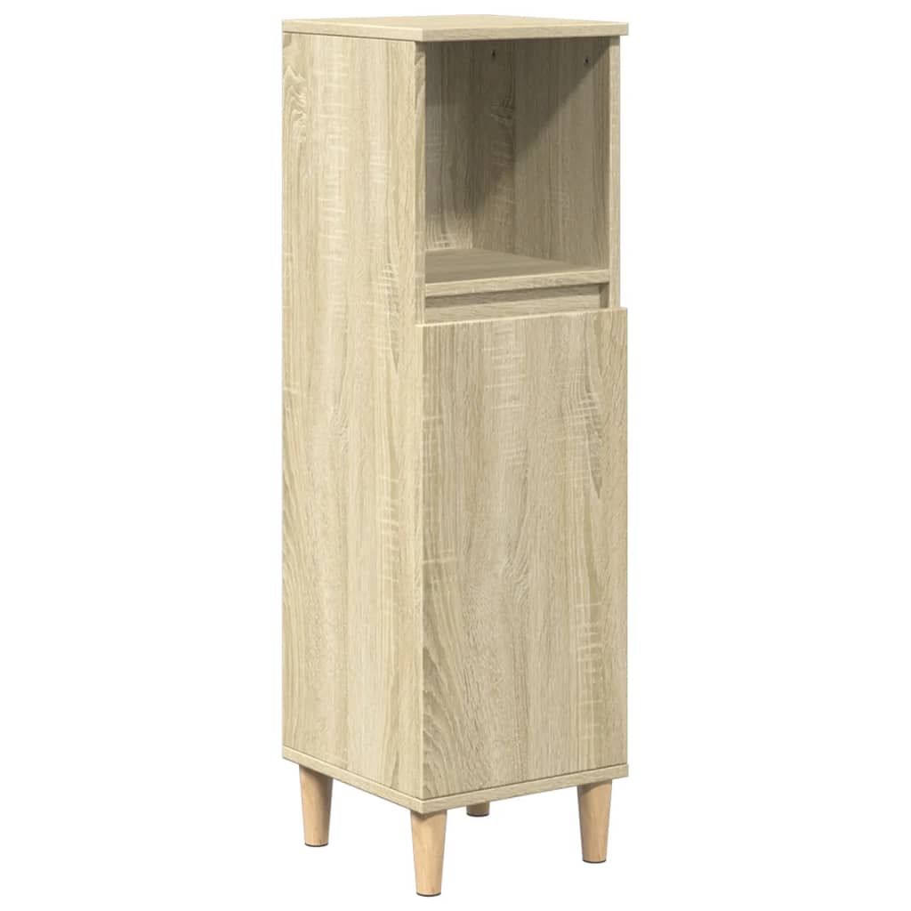 Ensemble de meubles de salle de bain 3 pcs chêne sonoma