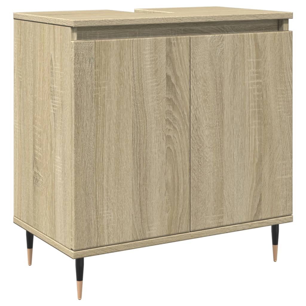 Ensemble de meubles de salle de bain 3 pcs chêne sonoma