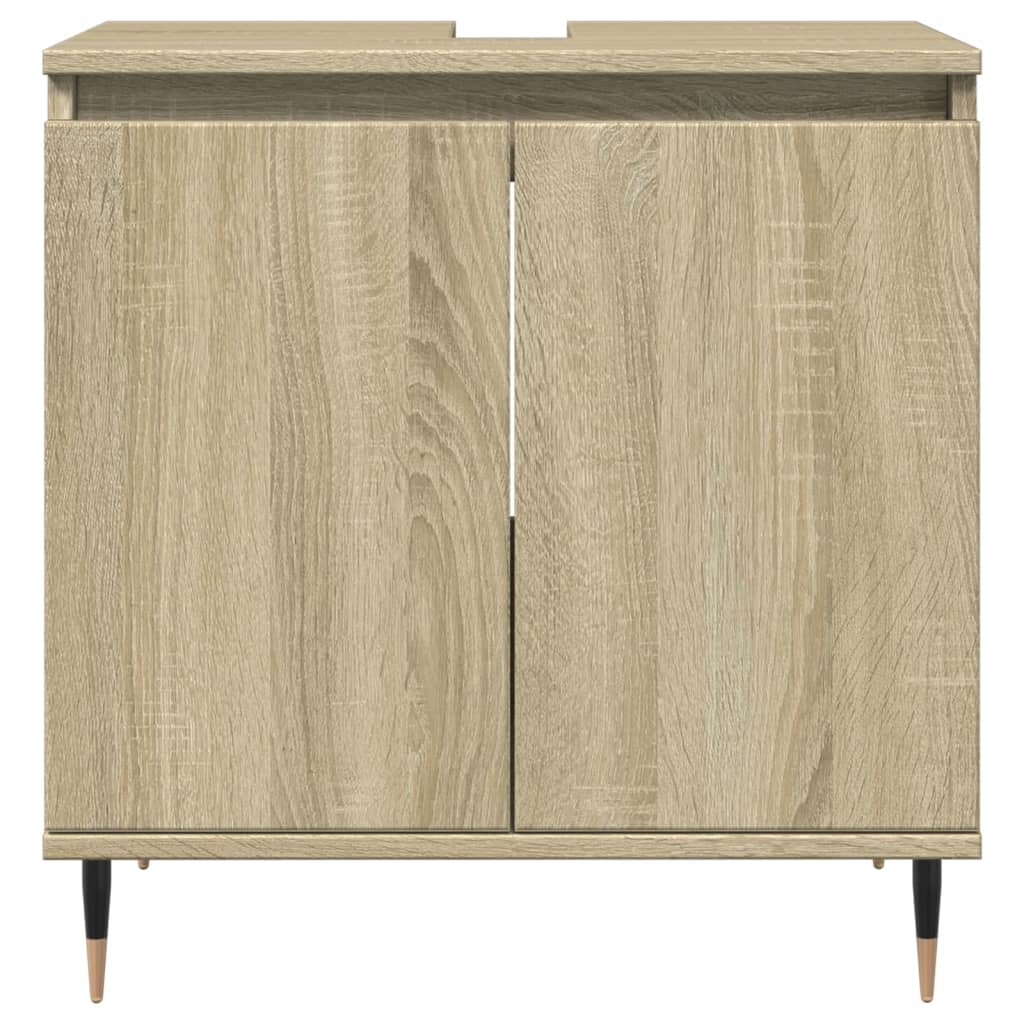 Ensemble de meubles de salle de bain 3 pcs chêne sonoma