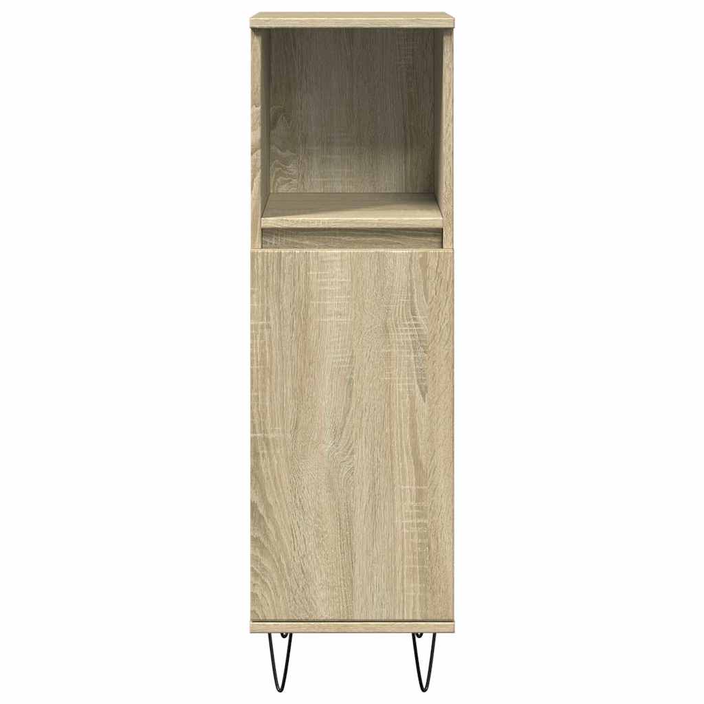 Ensemble de meubles de salle de bain 3 pcs chêne sonoma