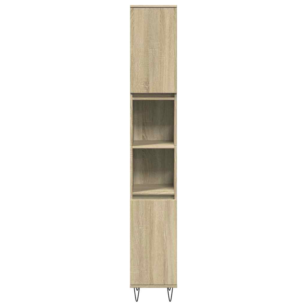 Ensemble de meubles de salle de bain 3 pcs chêne sonoma