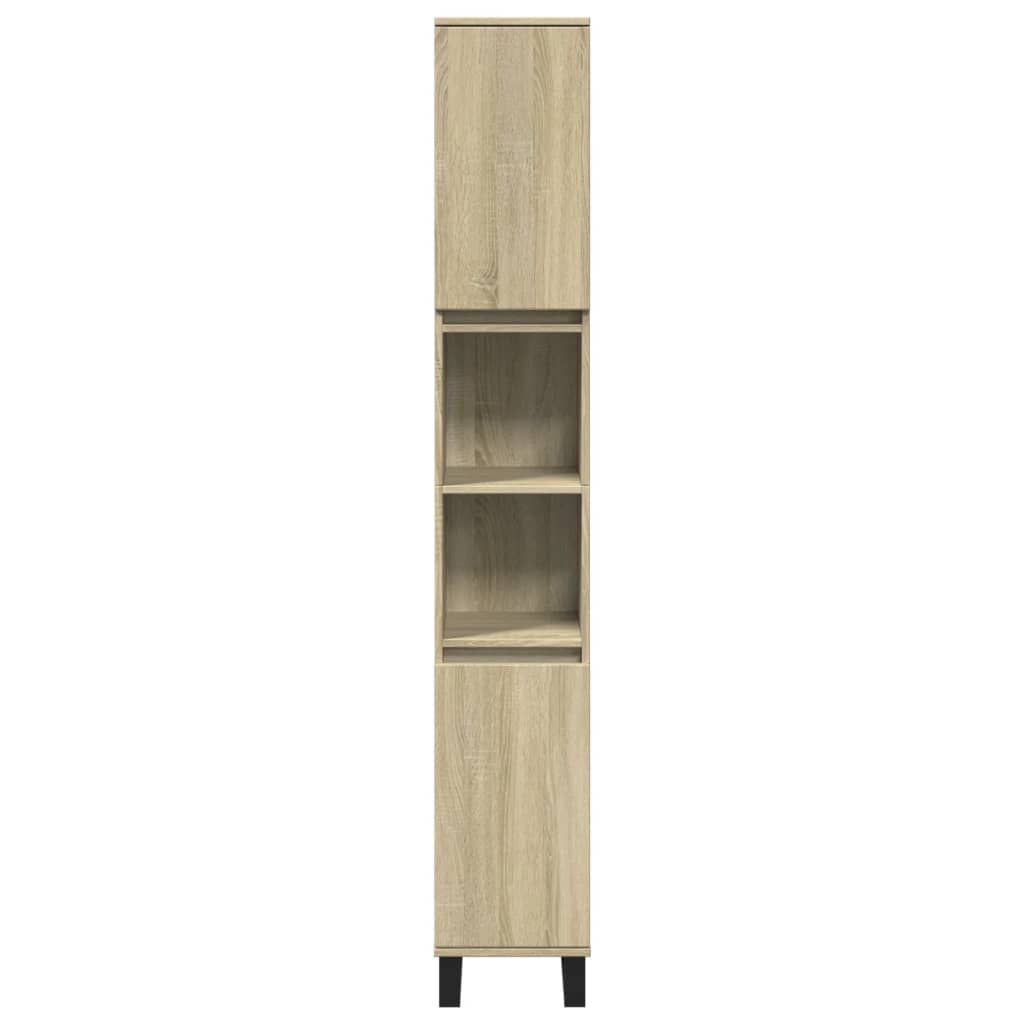 Ensemble de meubles de salle de bain 3 pcs chêne sonoma