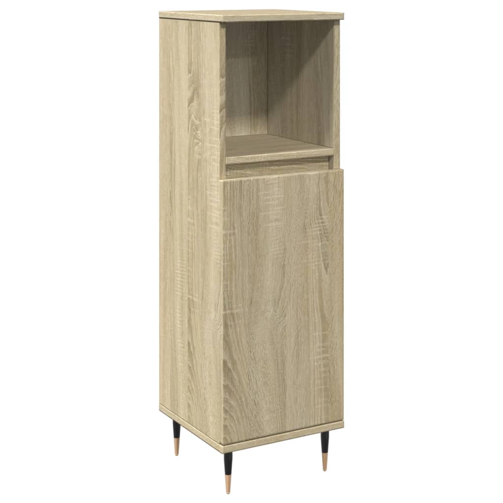 Ensemble de meubles de salle de bain 3 pcs chêne sonoma