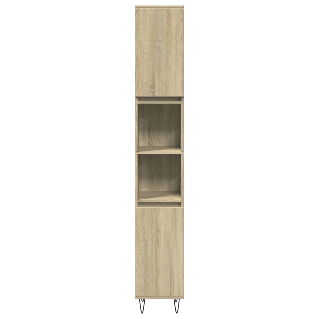 Ensemble de meubles de salle de bain 3 pcs chêne sonoma
