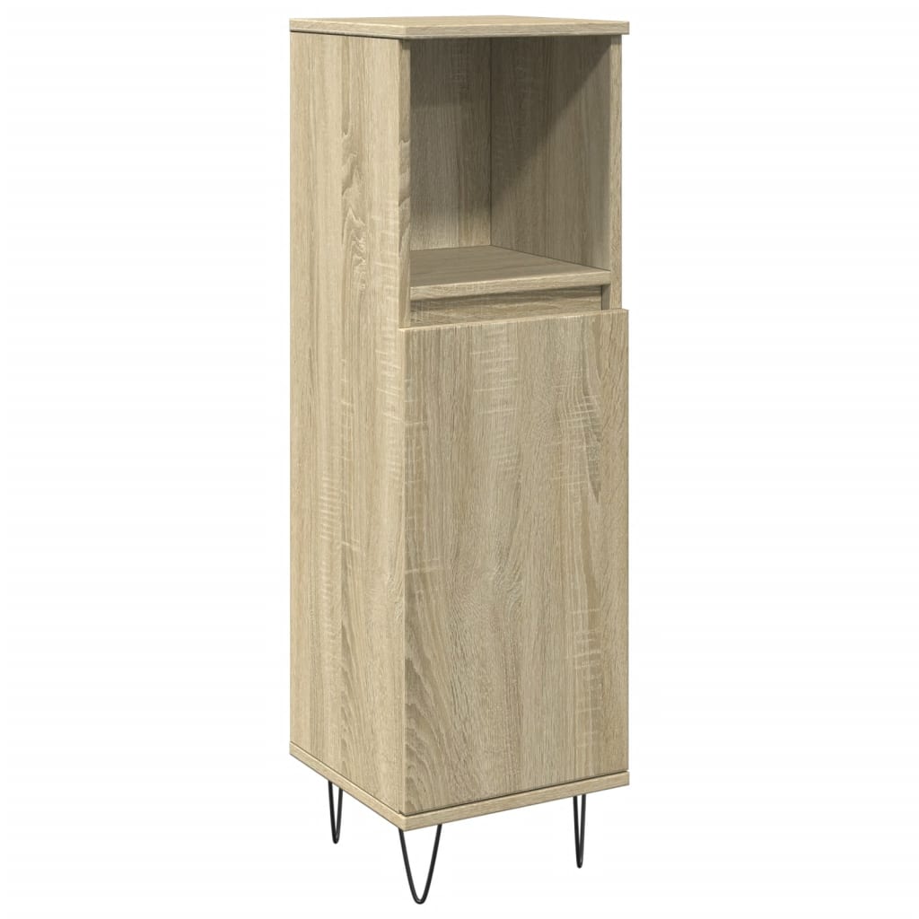 Ensemble de meubles de salle de bain 3 pcs chêne sonoma