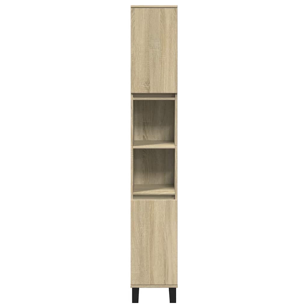 Ensemble de meubles de salle de bain 3 pcs chêne sonoma