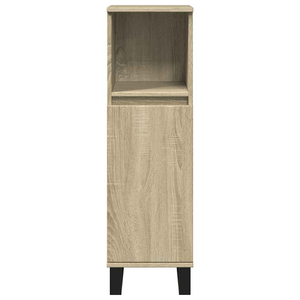 Ensemble de meubles de salle de bain 3 pcs chêne sonoma
