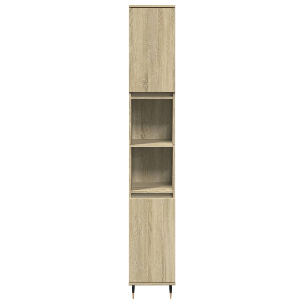 Ensemble de meubles de salle de bain 3 pcs chêne sonoma