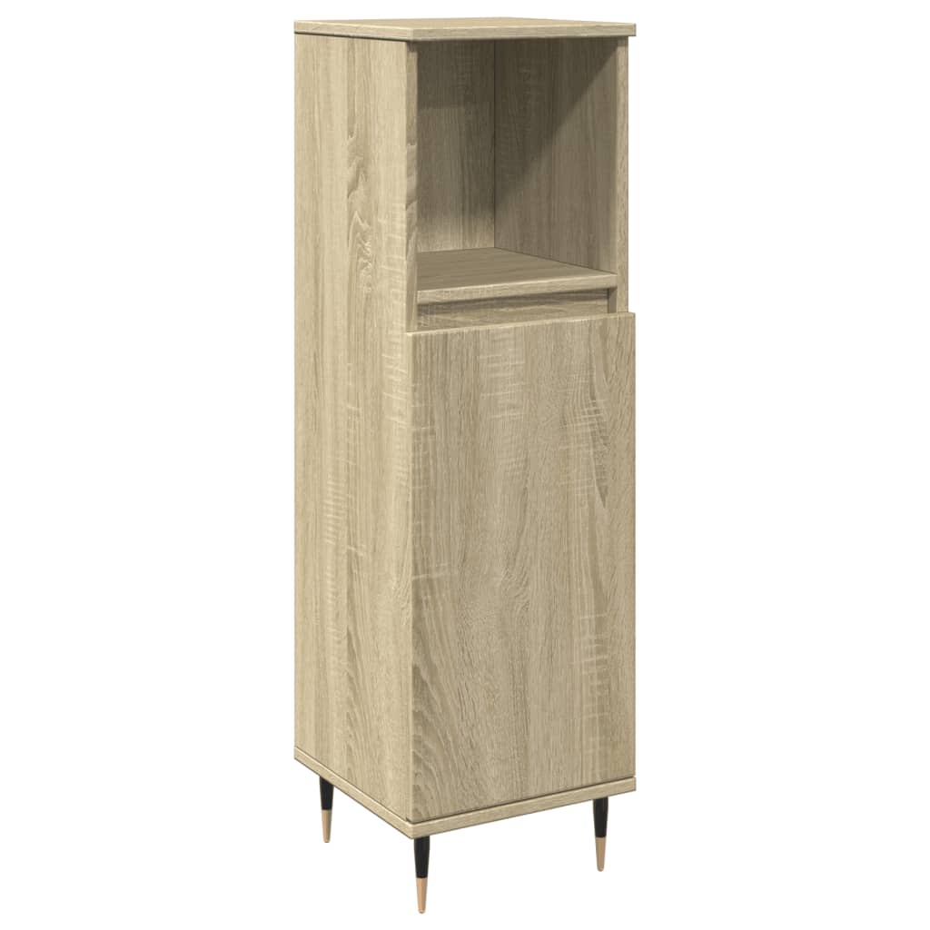 Ensemble de meubles de salle de bain 3 pcs chêne sonoma