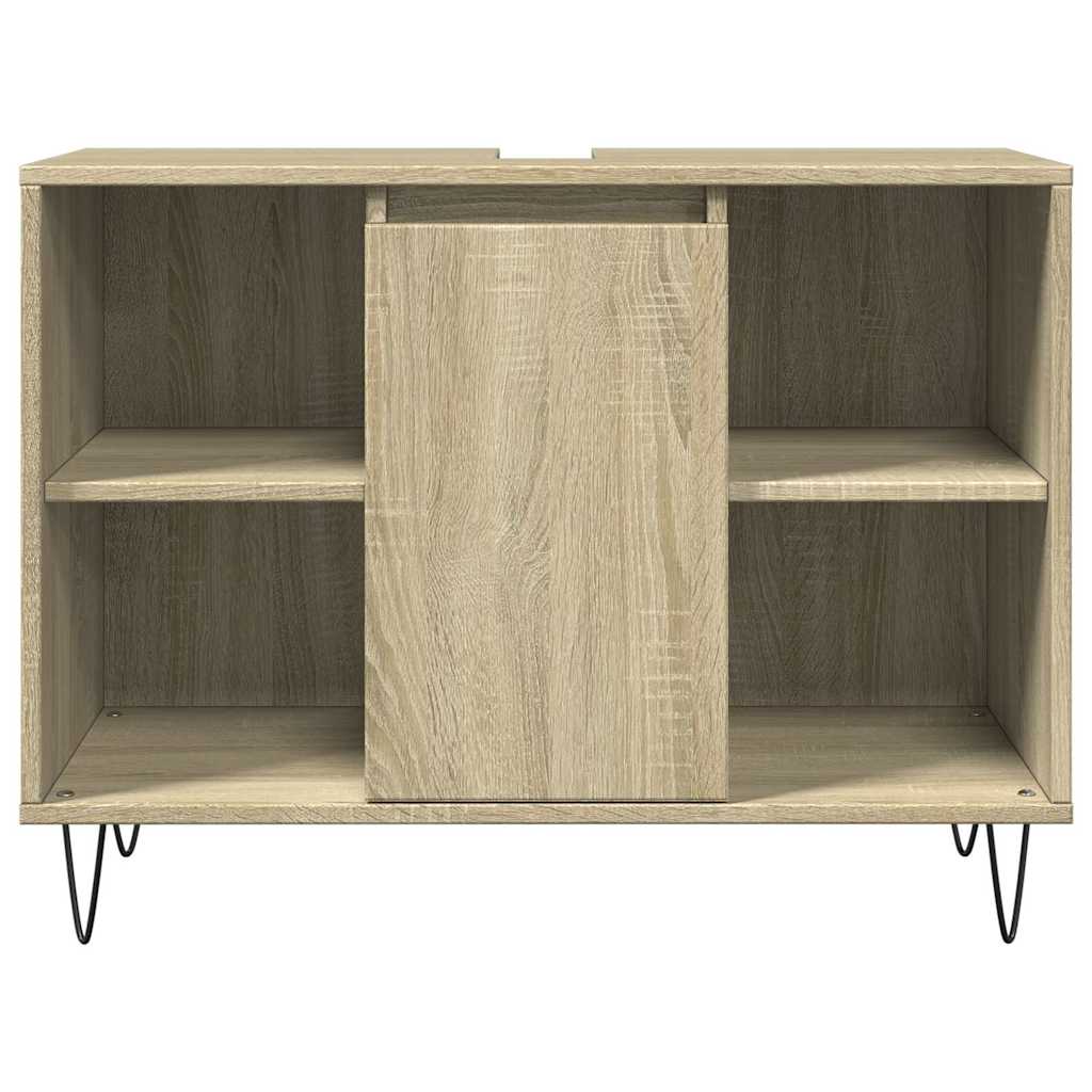 Ensemble de meubles de salle de bain 3 pcs chêne sonoma