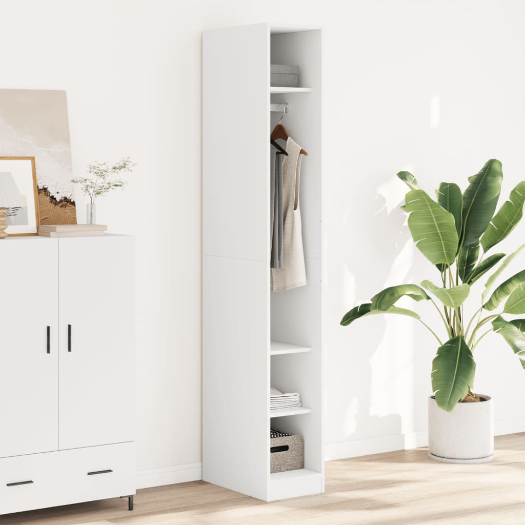 Garde-robe Blanc 30x50x200 cm Bois d'ingénierie - XIOS