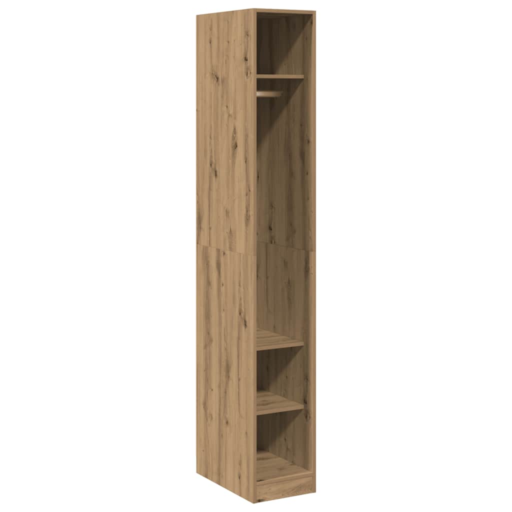 Garde-robe chêne artisanal 30x50x200 cm bois d'ingénierie - XIOS