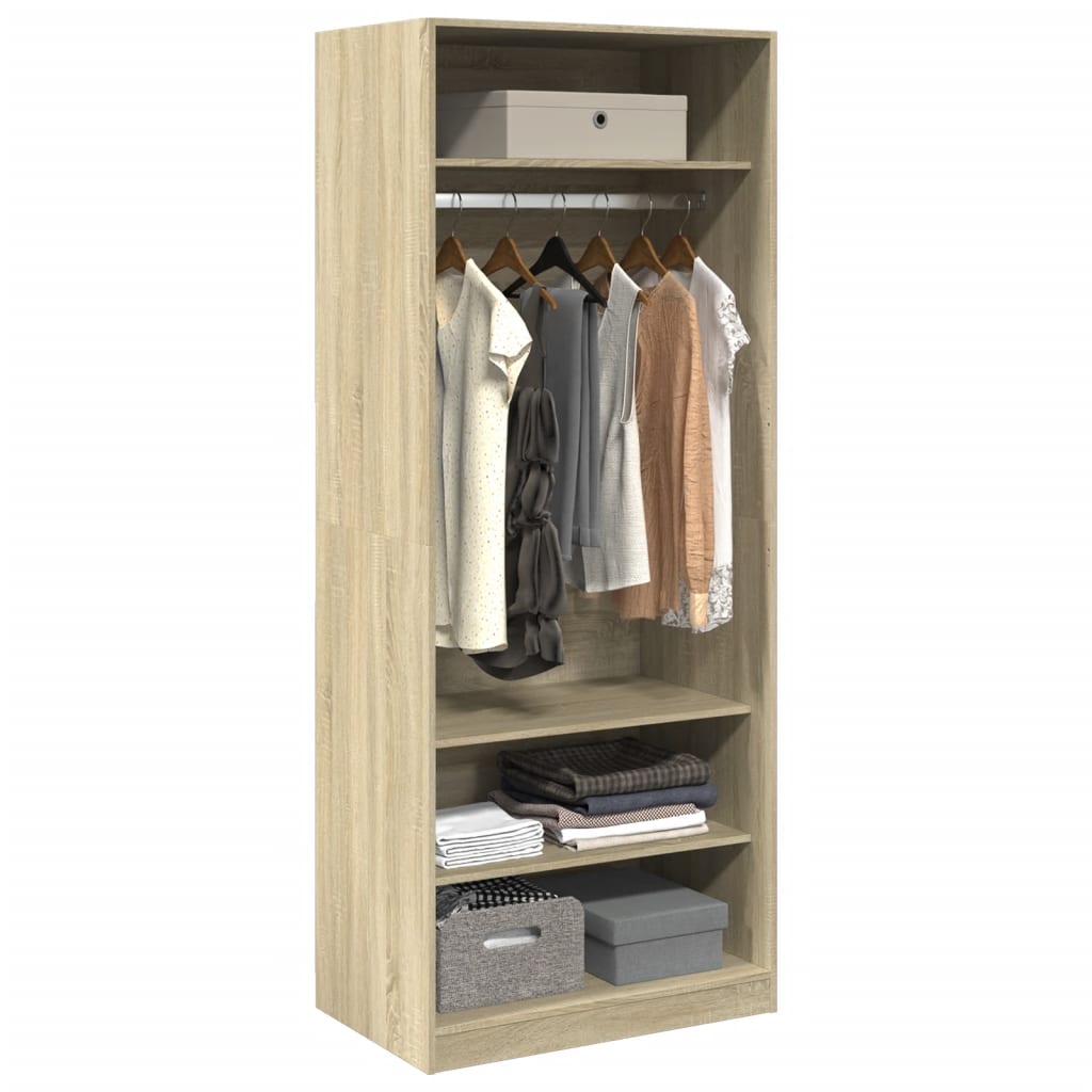 Garde-robe chêne sonoma 80x50x200 cm bois d'ingénierie - XIOS