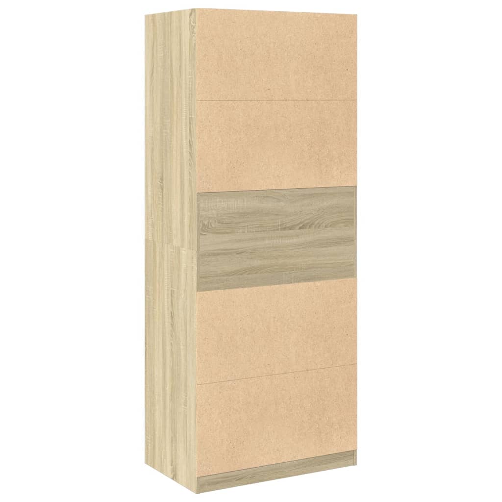 Garde-robe chêne sonoma 80x50x200 cm bois d'ingénierie - XIOS
