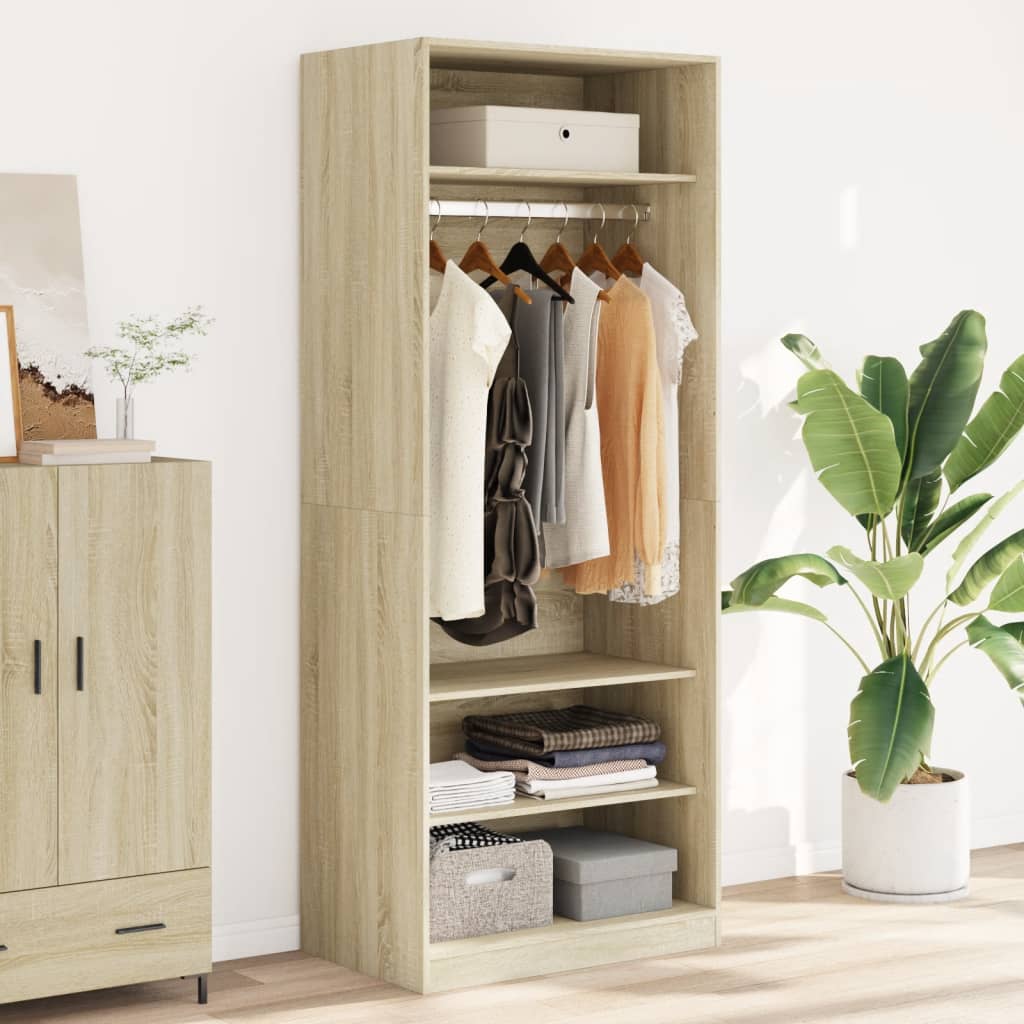 Garde-robe chêne sonoma 80x50x200 cm bois d'ingénierie - XIOS