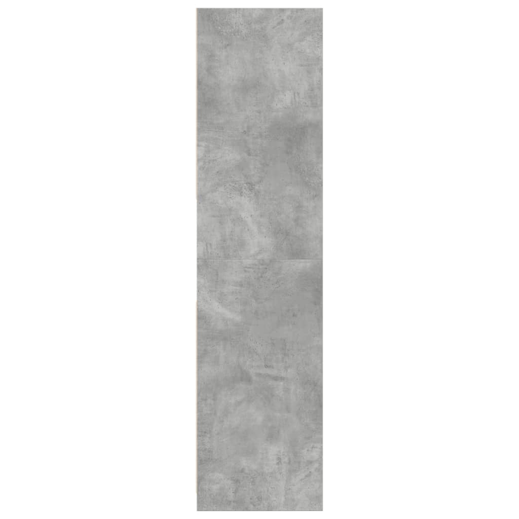 Garde-robe gris béton 80x50x200 cm bois d'ingénierie - XIOS