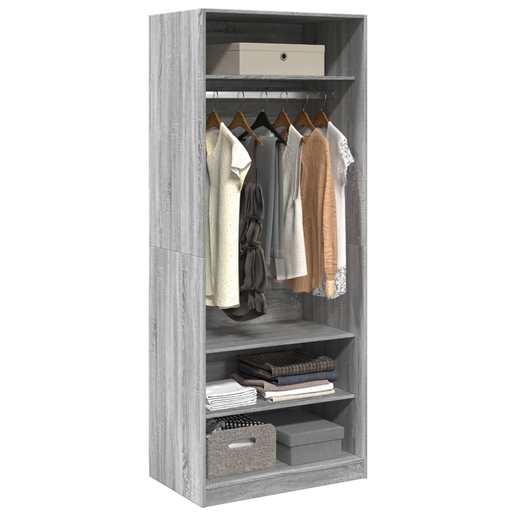 Garde-robe sonoma gris 80x50x200 cm bois d'ingénierie - XIOS