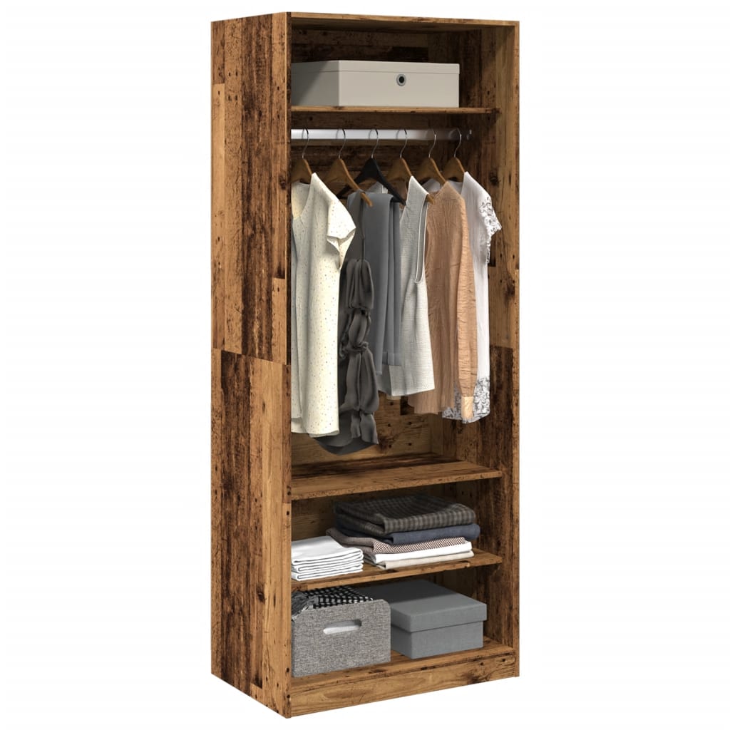 Garde-robe vieux bois 80x50x200 cm bois d'ingénierie - XIOS