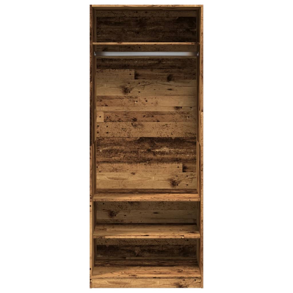 Garde-robe vieux bois 80x50x200 cm bois d'ingénierie - XIOS