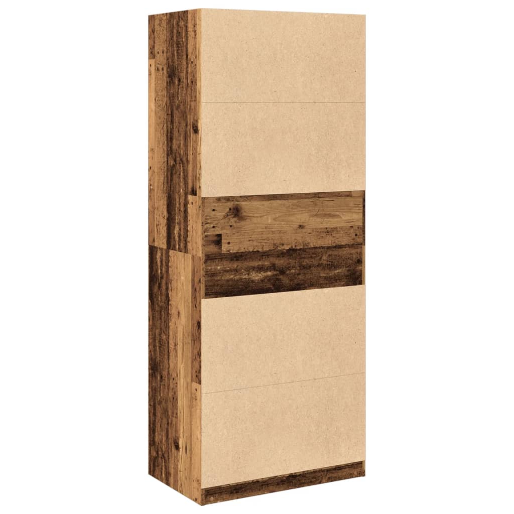 Garde-robe vieux bois 80x50x200 cm bois d'ingénierie - XIOS