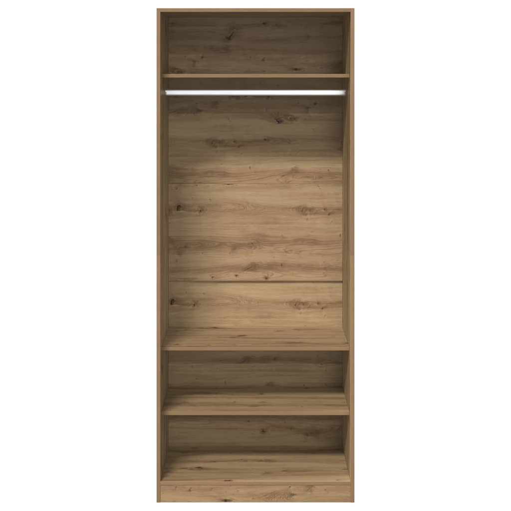 Garde-robe chêne artisanal 80x50x200 cm bois d'ingénierie - XIOS