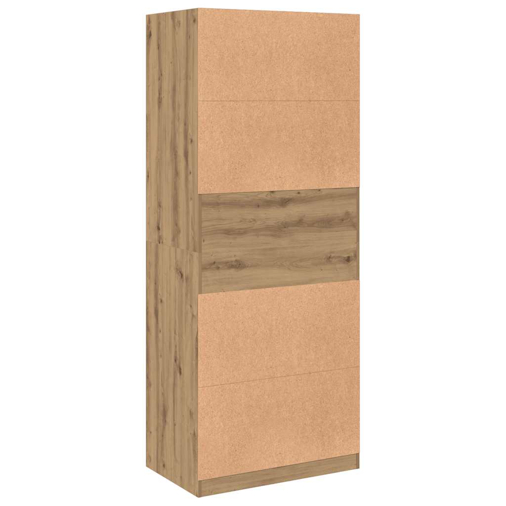 Garde-robe chêne artisanal 80x50x200 cm bois d'ingénierie - XIOS