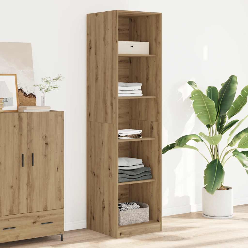 Garde-robe chêne artisanal 50x50x200 cm bois d'ingénierie - XIOS