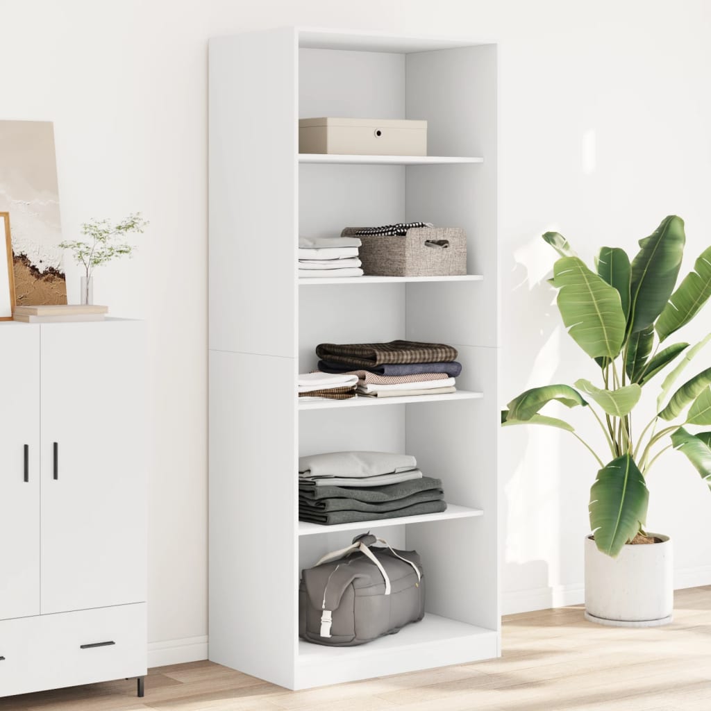 Garde-robe blanc 80x50x200 cm bois d'ingénierie - XIOS