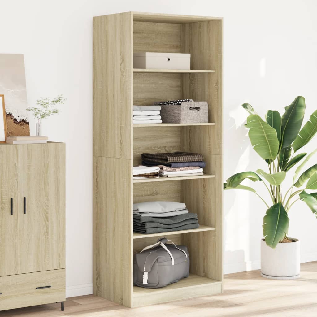 Garde-robe chêne sonoma 80x50x200 cm bois d'ingénierie - XIOS