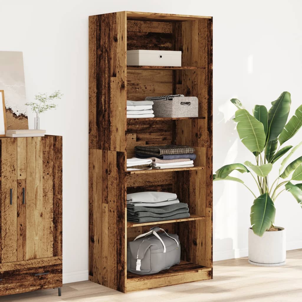 Garde-robe vieux bois 80x50x200 cm bois d'ingénierie - XIOS