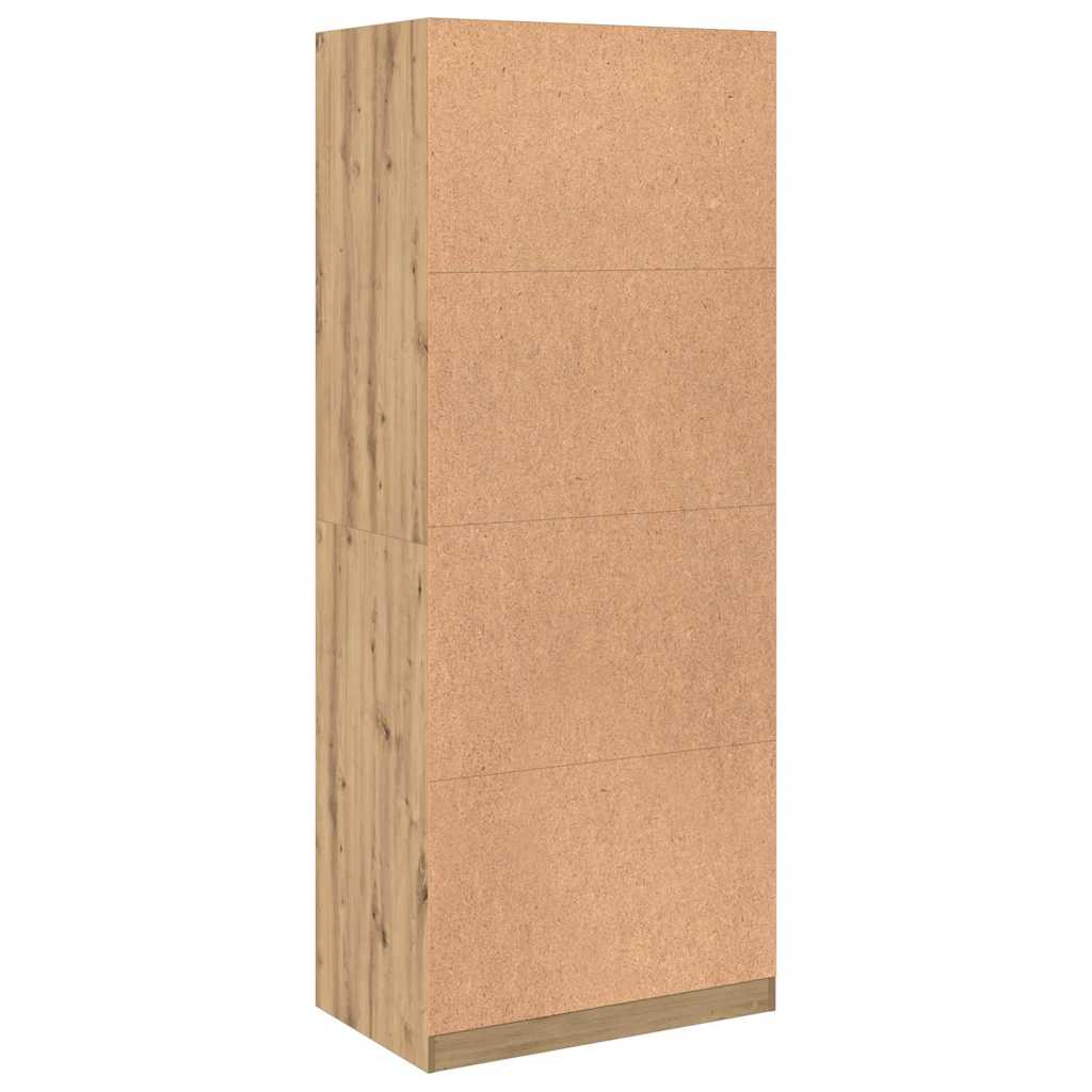 Garde-robe chêne artisanal 80x50x200 cm bois d'ingénierie - XIOS