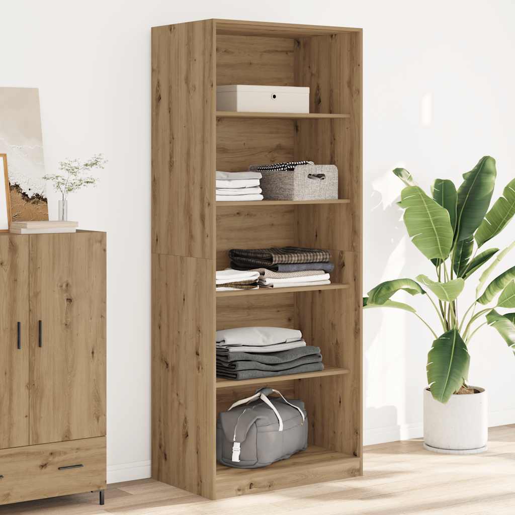 Garde-robe chêne artisanal 80x50x200 cm bois d'ingénierie - XIOS