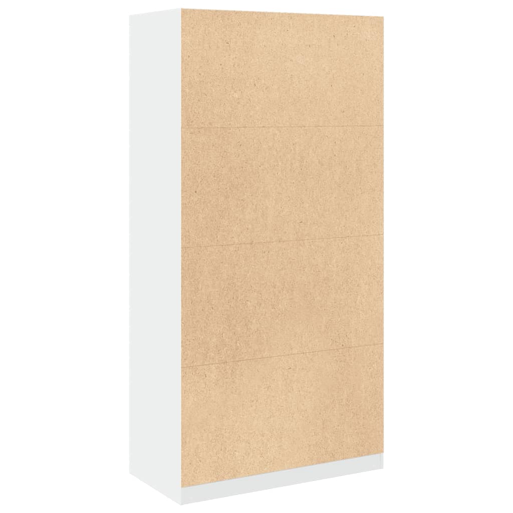 Garde-robe Blanc 100x50x200 cm Bois d'ingénierie - XIOS