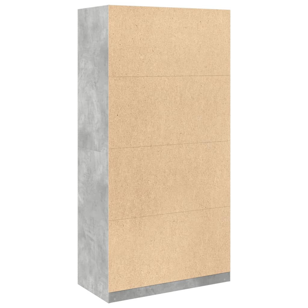 Garde-robe Gris béton 100x50x200 cm Aggloméré - XIOS