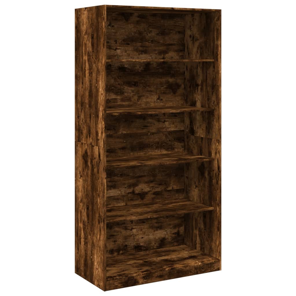 Garde-robe chêne fumé 100x50x200 cm bois d'ingénierie - XIOS