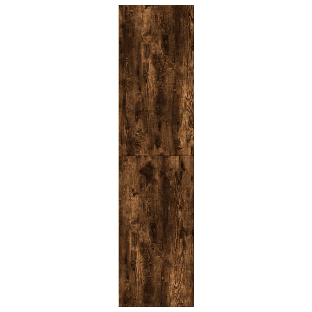 Garde-robe chêne fumé 100x50x200 cm bois d'ingénierie - XIOS