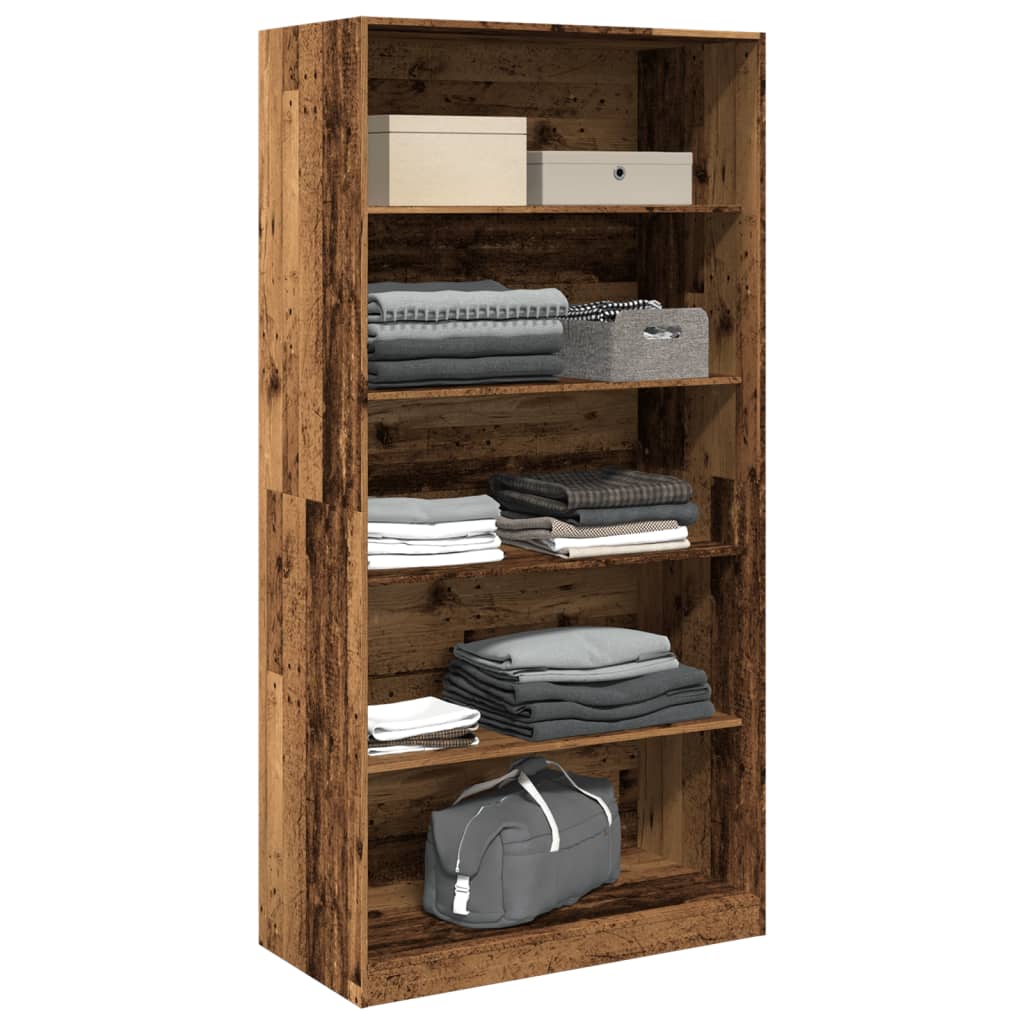 Garde-robe vieux bois 100x50x200 cm bois d'ingénierie - XIOS