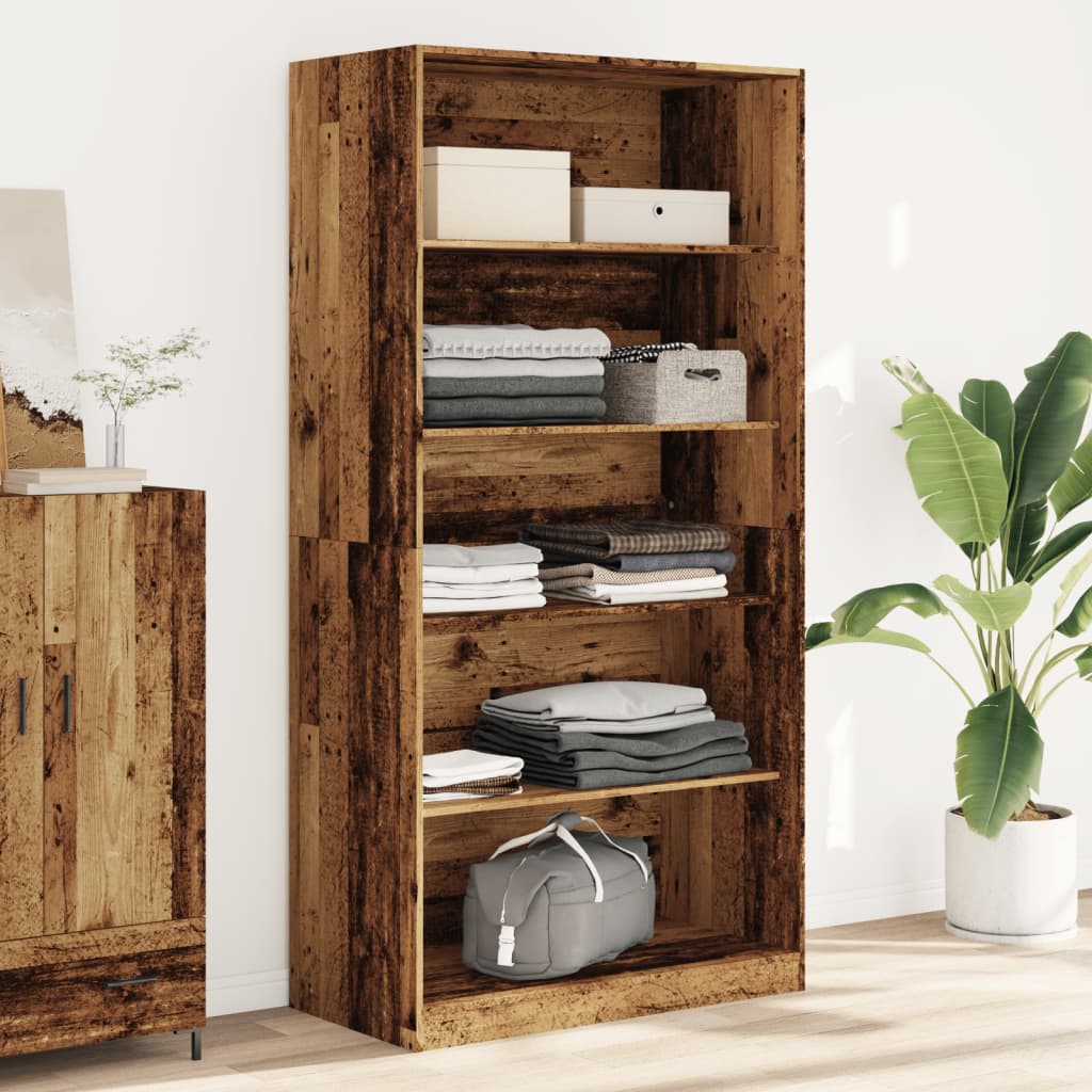 Garde-robe vieux bois 100x50x200 cm bois d'ingénierie - XIOS