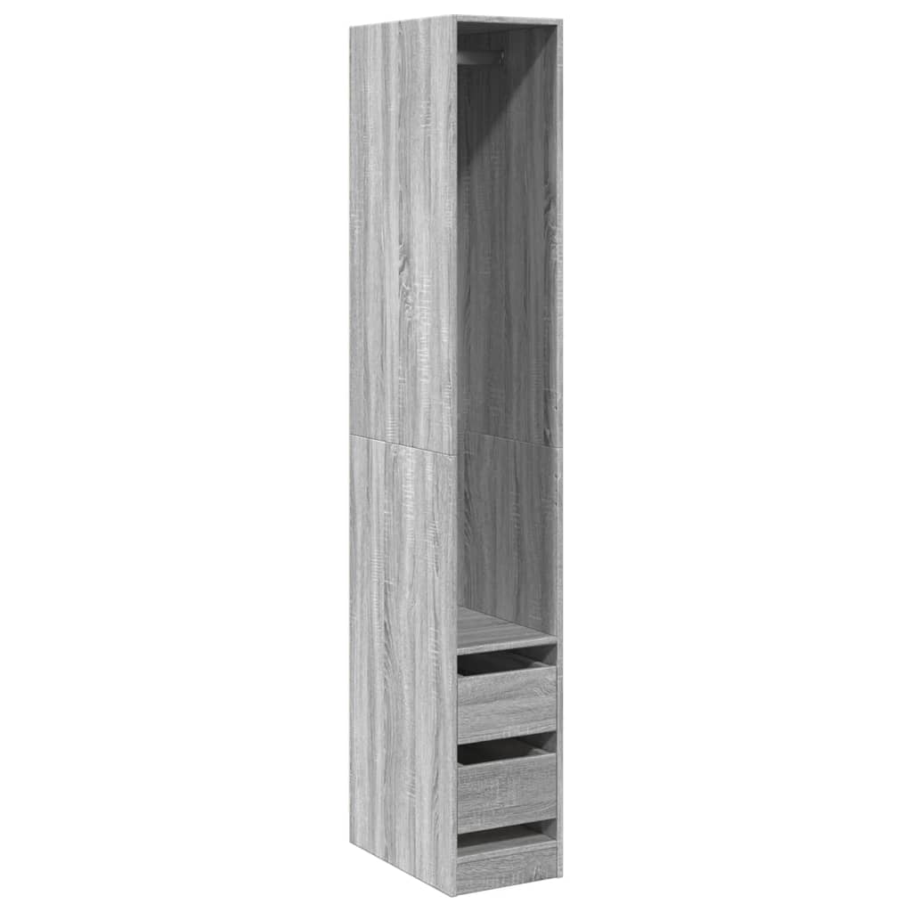 Garde-robe sonoma gris 30x50x200 cm bois d'ingénierie - XIOS