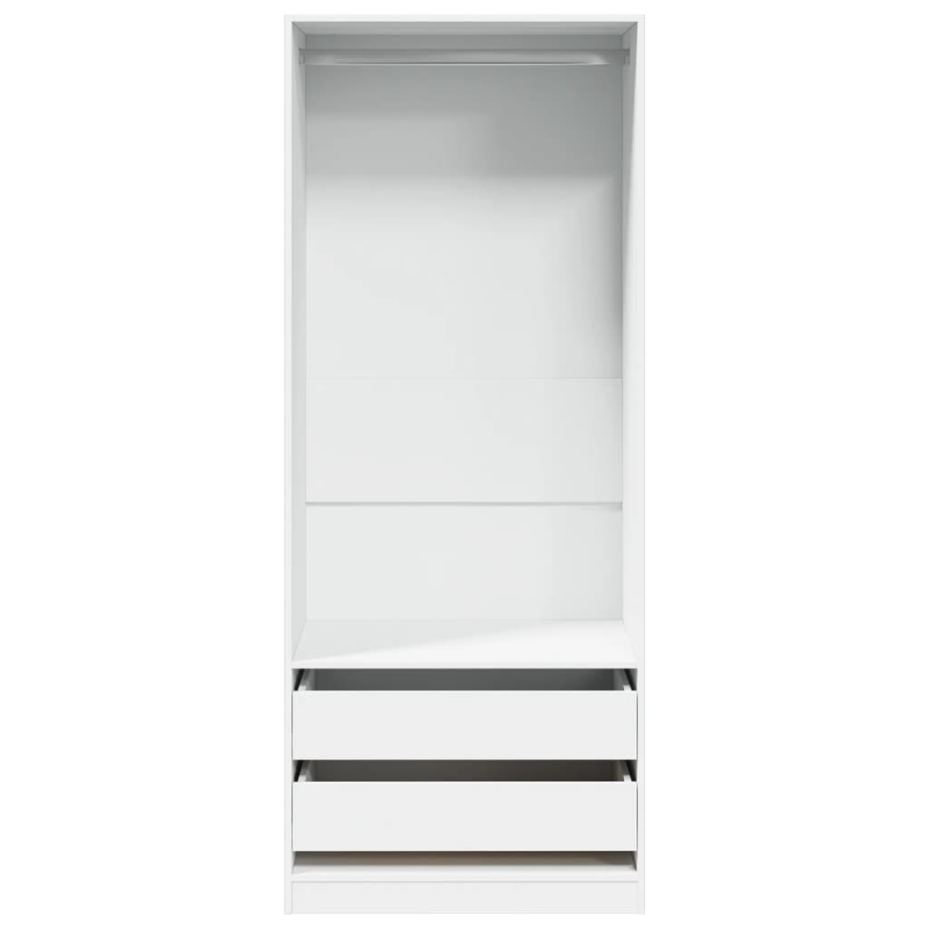 Garde-robe blanc 80x50x200 cm bois d'ingénierie - XIOS